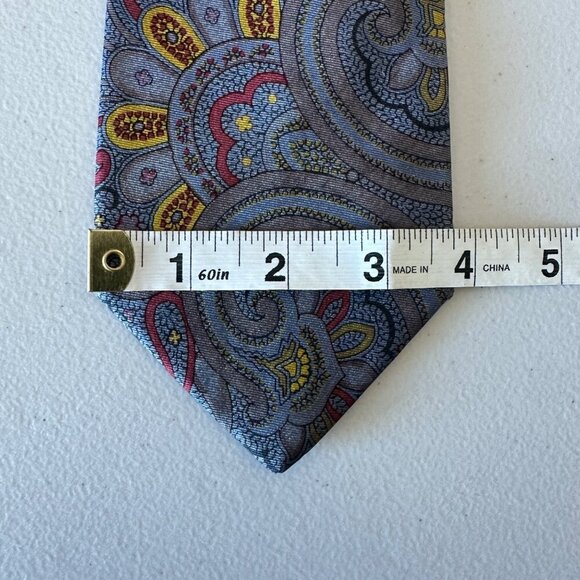 Ralph Lauren Collection Paisley Silk Necktie 60" Made In Italy 100% Silk Handmad - Picture 6 of 11
